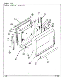 03 - Door parts for Magic Chef Microwave CM46H-14T from AppliancePartsPros.com
