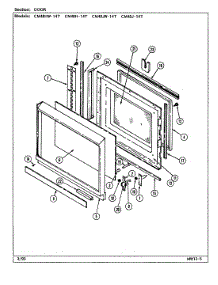 03 - Door parts for Magic Chef Microwave CM48H-14T from AppliancePartsPros.com