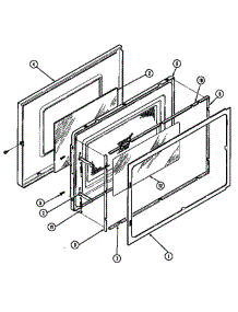 Door (Dm15h-14T) (Dm15hw-14T) (Dm85d) (Dm86d) parts for Magic Chef Microwave DM85D from AppliancePartsPros.com