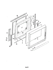 03 - Door parts for Magic Chef Microwave CM46B-9P from AppliancePartsPros.com