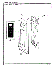 02 - Control Panel parts for Magic Chef Microwave CM46HW-14T from AppliancePartsPros.com