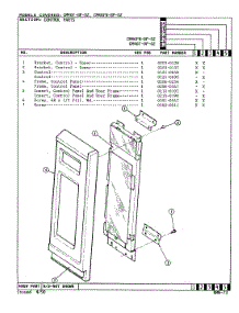 02 - Control Panel parts for Magic Chef Microwave CM46FN-8P-02 from AppliancePartsPros.com