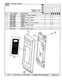 02 - Control Panel parts for Magic Chef Microwave CM46G-14T-02 from AppliancePartsPros.com