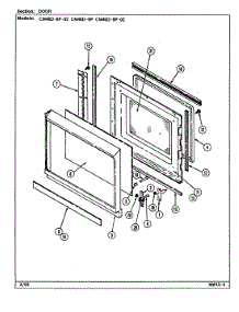 03 - Door parts for Magic Chef Microwave CM46D-9P-02 from AppliancePartsPros.com