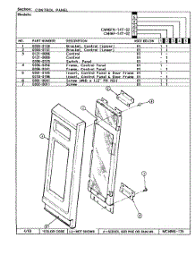 02 - Control Panel parts for Magic Chef Microwave CM46F-14T-02 from AppliancePartsPros.com