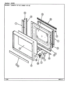 03 - Door parts for Magic Chef Microwave CM46FN-14T-02 from AppliancePartsPros.com