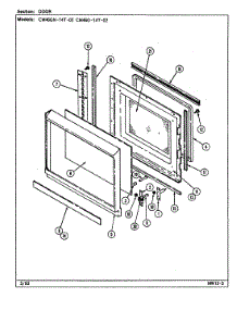 03 - Door parts for Magic Chef Microwave CM46GN-14T-02 from AppliancePartsPros.com