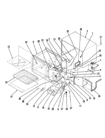 03 - Frt.Frame / Oven Cavity / Cooling System parts for Magic Chef Microwave SM10P14C from AppliancePartsPros.com