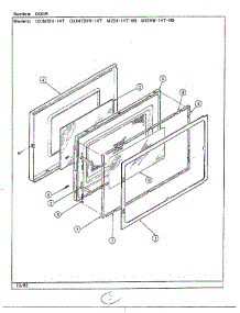 Door parts for Magic Chef Oven 9850 from AppliancePartsPros.com