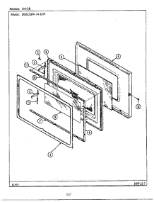 Door parts for Magic Chef Microwave DM15H14TMW from AppliancePartsPros.com