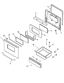 03 - Door / Drawer parts for Admiral Range CER3725AGW from AppliancePartsPros.com