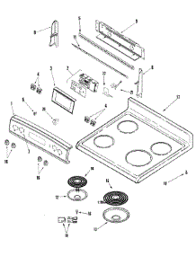 02 - Control Panel / Top Assembly parts for Admiral Range CER4351AGW from AppliancePartsPros.com