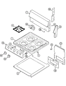 04 - Top Assembly parts for Magic Chef Range 1111WAW from AppliancePartsPros.com