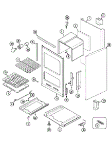 03 - Oven / Body parts for Magic Chef Range 1111WAW-L from AppliancePartsPros.com