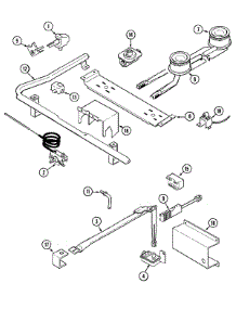 03 - Gas Controls (1100Prx-K) parts for Magic Chef Range 1100PRW-K from AppliancePartsPros.com