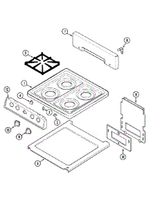 04 - Top Assembly parts for Magic Chef Range CGL1120ADT from AppliancePartsPros.com