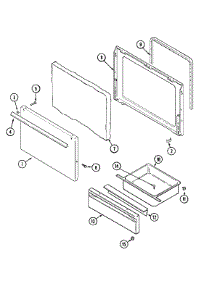 02 - Door / Drawer parts for Magic Chef Range CGS1230ADL from AppliancePartsPros.com
