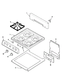 05 - Top Assembly parts for Magic Chef Range CPL1100ADQ from AppliancePartsPros.com