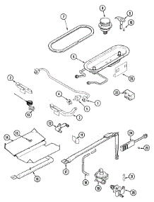03 - Gas Controls parts for Magic Chef Range CGS1230ADH from AppliancePartsPros.com