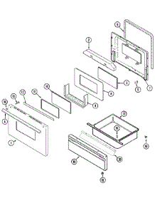 02 - Door / Drawer parts for Magic Chef Range CGS1740ADH from AppliancePartsPros.com