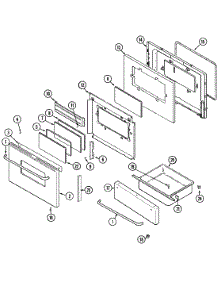 03 - Door / Drawer parts for Magic Chef Range CER3765AAC from AppliancePartsPros.com