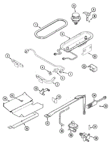 03 - Gas Controls parts for Magic Chef Range CGS1740ADL from AppliancePartsPros.com