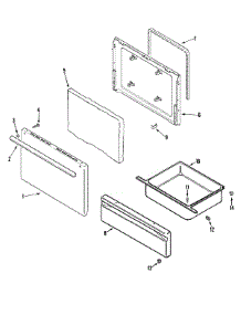 03 - Door / Drawer parts for Magic Chef Range CER1140AAQ from AppliancePartsPros.com