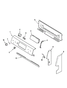 02 - Control Panel parts for Admiral Range CER3760BGW from AppliancePartsPros.com