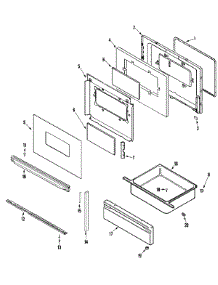 03 - Door / Drawer parts for Admiral Range CER3760BGW from AppliancePartsPros.com
