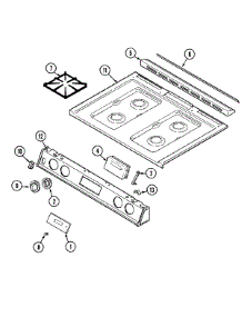 05 - Top Assembly parts for Magic Chef Range 6498XTS from AppliancePartsPros.com