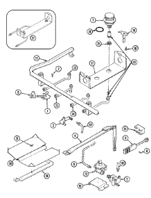 02 - Gas Controls parts for Magic Chef Range 6498VTA from AppliancePartsPros.com