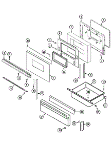 02 - Door / Drawer parts for Magic Chef Range 6498VVV from AppliancePartsPros.com