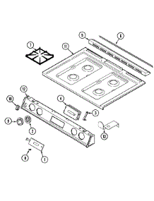 04 - Top Assembly parts for Magic Chef Range 6498VRV from AppliancePartsPros.com