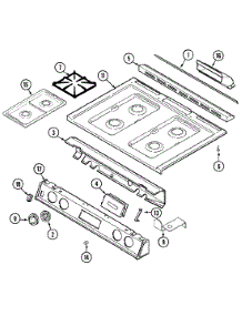 06 - Top Assembly parts for Magic Chef Range 6498XVB from AppliancePartsPros.com