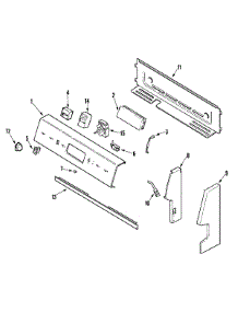 02 - Control Panel parts for Admiral Range CER1360BGW from AppliancePartsPros.com