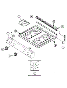 05 - Top Assembly parts for Magic Chef Range 3126STW from AppliancePartsPros.com