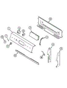 02 - Control Panel parts for Magic Chef Range CER1360BCW from AppliancePartsPros.com