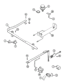 04 - Gas Controls parts for Magic Chef Range 3167XYW from AppliancePartsPros.com