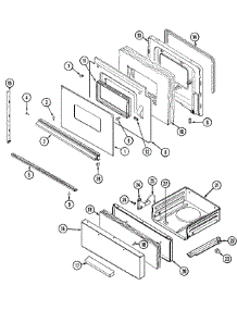 03 - Door / Drawer parts for Magic Chef Range 3167XTA-X from AppliancePartsPros.com