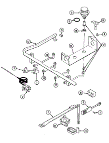 04 - Gas Controls parts for Magic Chef Range 3167XRA from AppliancePartsPros.com