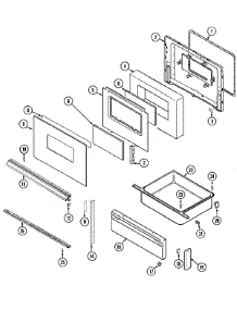 03 - Door / Drawer parts for Magic Chef Range 7898VAD from AppliancePartsPros.com