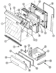 02 - Door / Drawer parts for Magic Chef Range 3167XUA-X from AppliancePartsPros.com