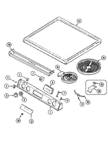 06 - Top Assembly parts for Magic Chef Range 7898XRW from AppliancePartsPros.com