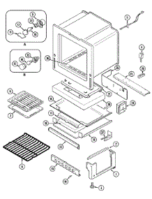05 - Oven / Base parts for Magic Chef Range CGR3760ADL from AppliancePartsPros.com