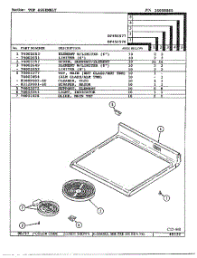 Top Assembly parts for Magic Chef Range DF456570 from AppliancePartsPros.com