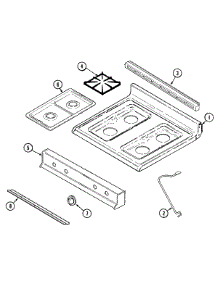 06 - Top Assembly parts for Magic Chef Range CGR3510ADH from AppliancePartsPros.com