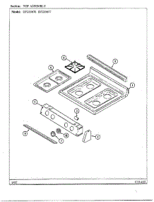 Top Assembly parts for Magic Chef Range DF255670 from AppliancePartsPros.com