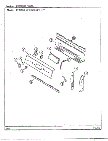 Control Panel parts for Magic Chef Range DF454677 from AppliancePartsPros.com