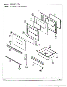 Door / Drawer parts for Magic Chef Range DF454670 from AppliancePartsPros.com