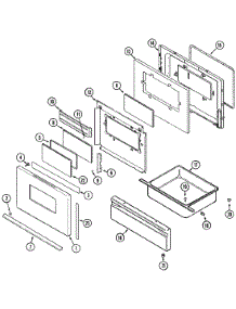 03 - Door / Drawer parts for Admiral Range CER3520AGW from AppliancePartsPros.com